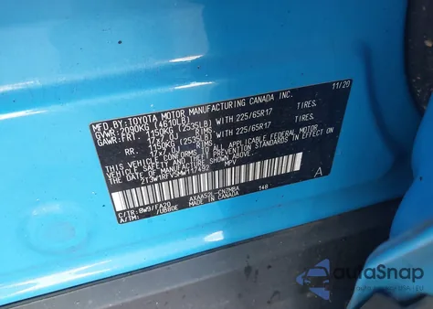 2021 Toyota Rav4 Xle from USA, damaged, VIN 2T3W1RFV5MW117492